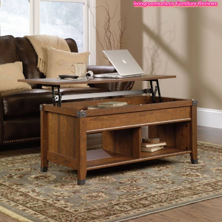 Accent Pieces Forge Lift Top Coffee Table For Living Room