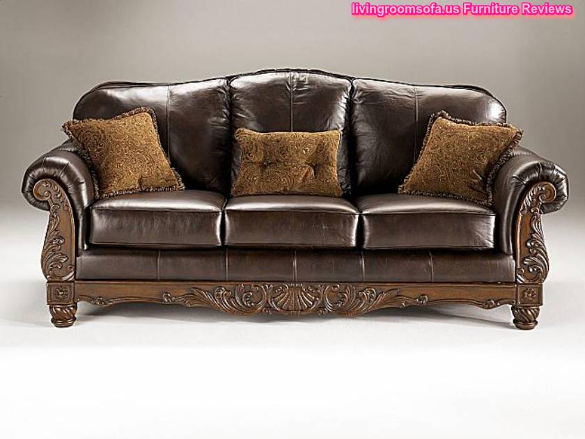 Amazing Classic Sofa Leather Black Carved