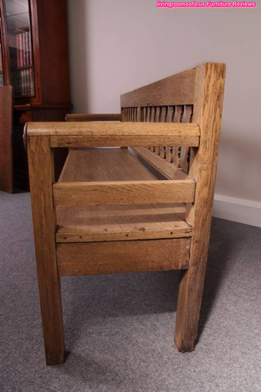 Antique Oak Settee Bench Design