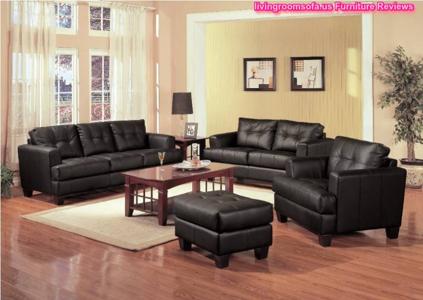  Black Sofa Set For Living Room Furniture