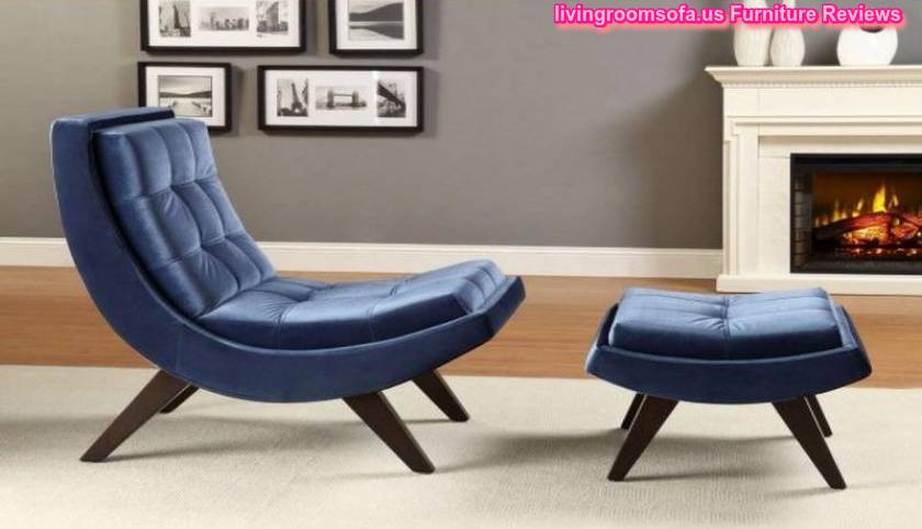 Blue Contemporary Chaise Lounge Chairs For Bedroom