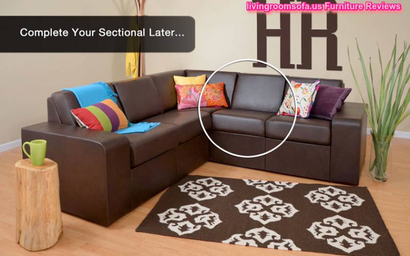 Brown Leather Corner Loveseats