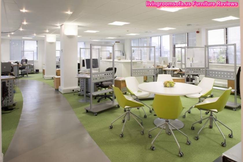  Business Office Green White Interior Decorating