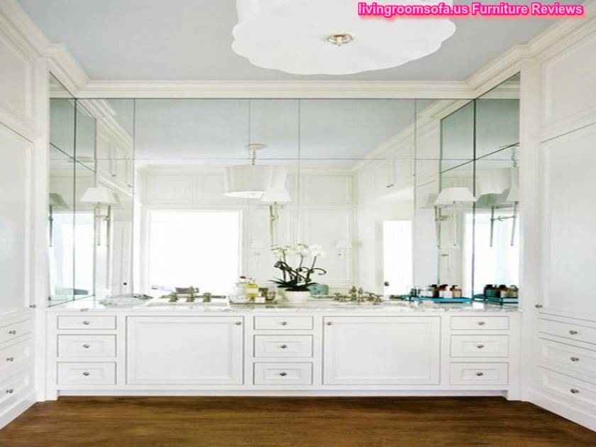 Classic White Bathroom Wall Mirrors Design Ideas