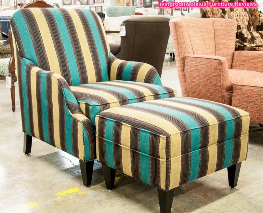  Colorful Accent Arm Chair With Ottoman