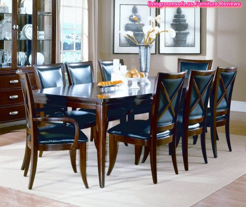 Dark Blue And Brown Contemporary Dining Room Tables