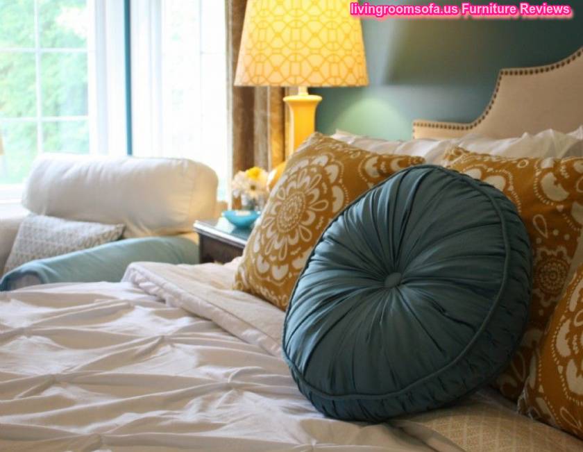  Decorative Closeup Of New Bed Pillows