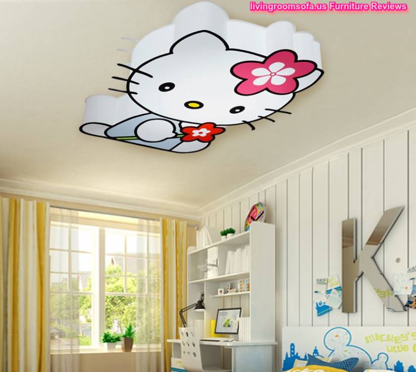 Decorative Hello Kitty Cat Children Ceiling Light Kids Living Room