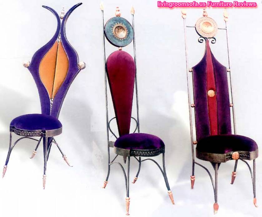 Gray Orange Purple Pink Different Chaises Design Ideas