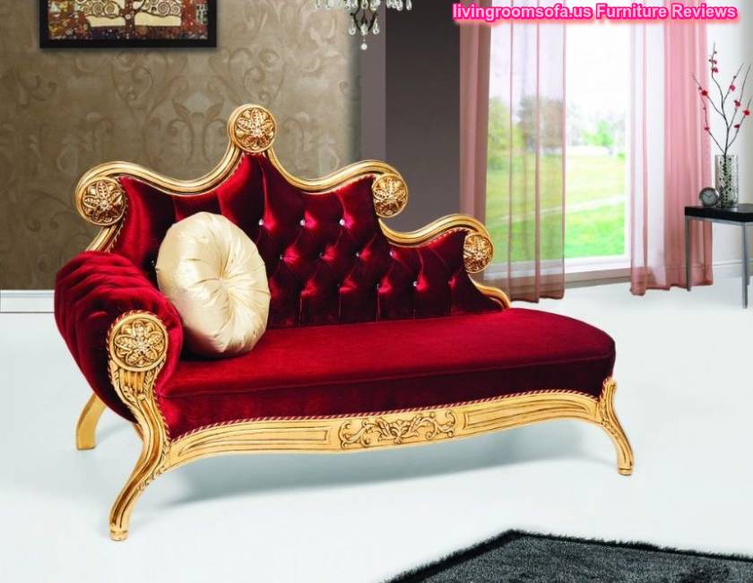  Josephine Red Velvet Carved Chaise Lounge Design