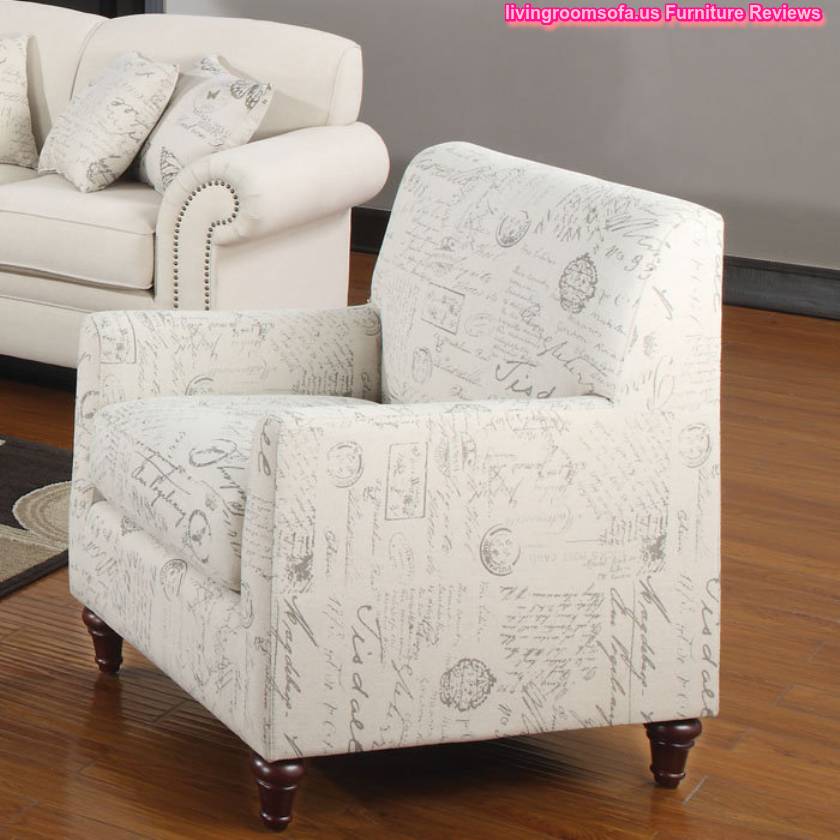 Modern Accent Arm Chair White Fabric