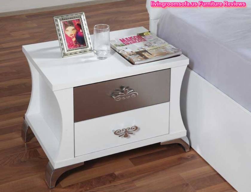 Modern White Bedside Tables Nightstands Design