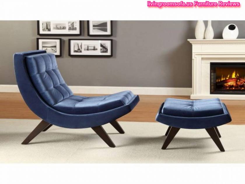 Modern Blue Contemporary Chaise Lounge Chairs For Bedroom