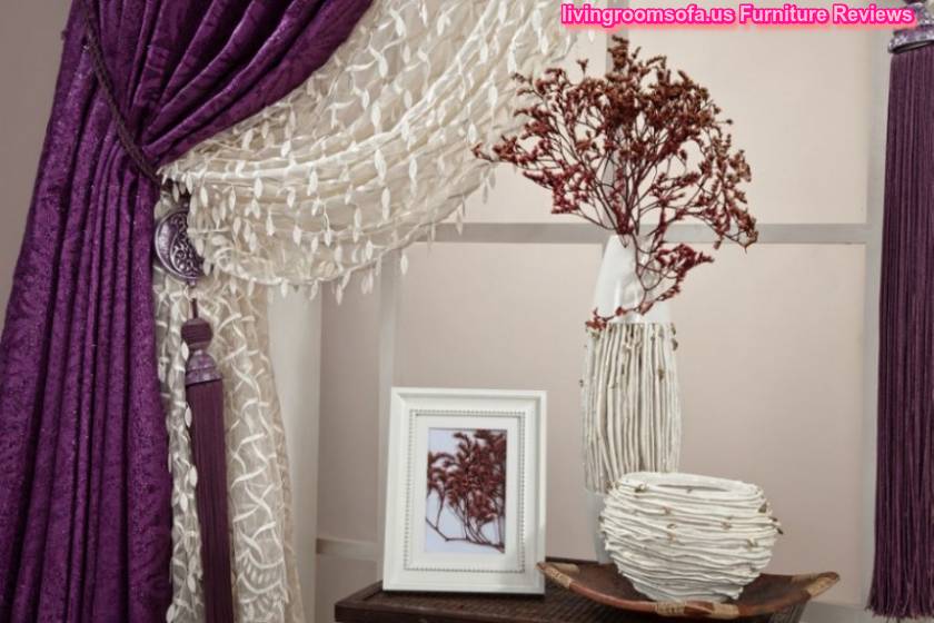 Purple White Bedroom Curtain Ideas