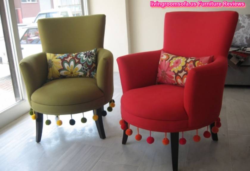 Red And Green Couple Chairs For Living Room