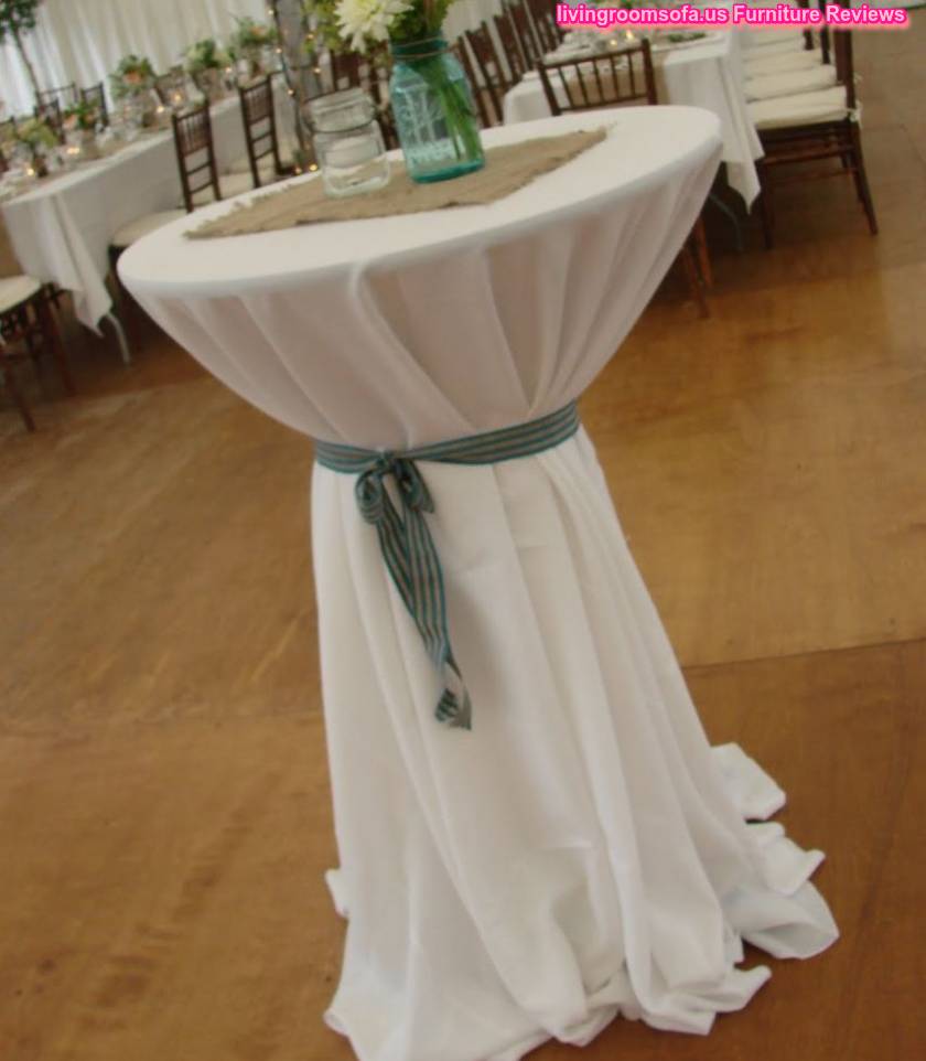  White Banquet Cocktail Tables