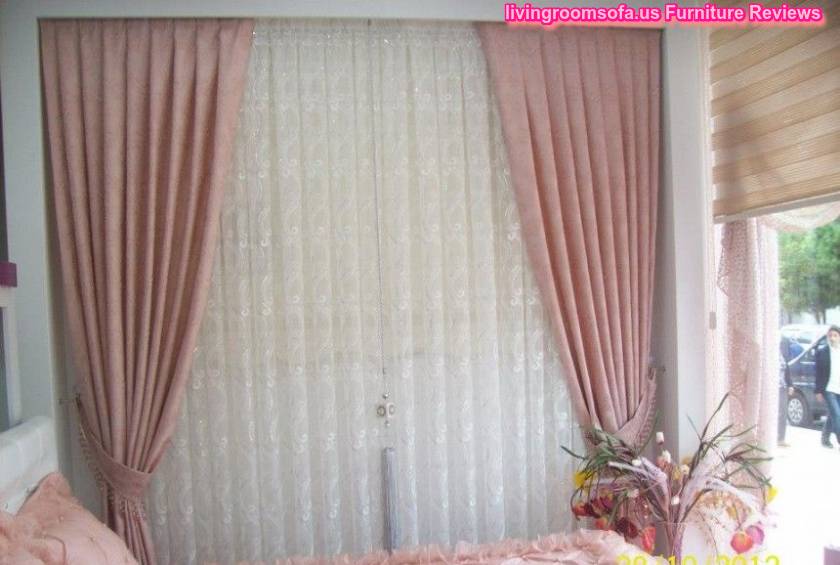  White Pink Bedroom Curtain Ideas