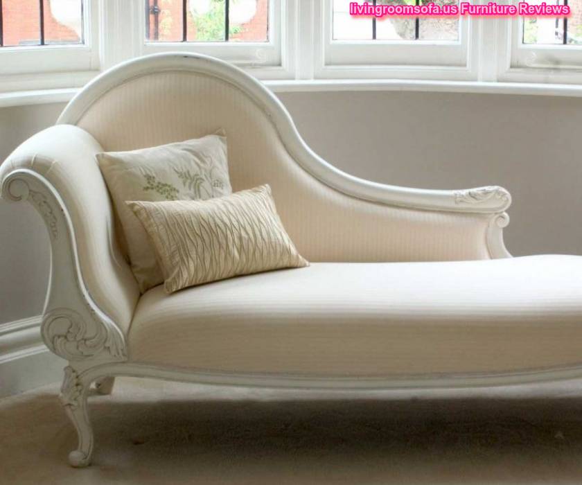 White Bedroom Chaise Lounge Design