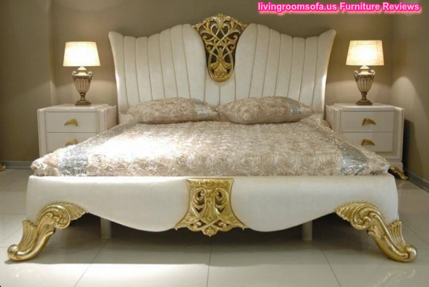  White Golden Classic Bedroom Designs