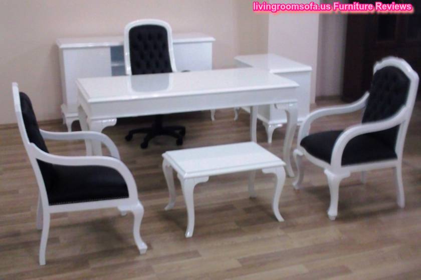  Wonderful Office Table And Chairs White Black
