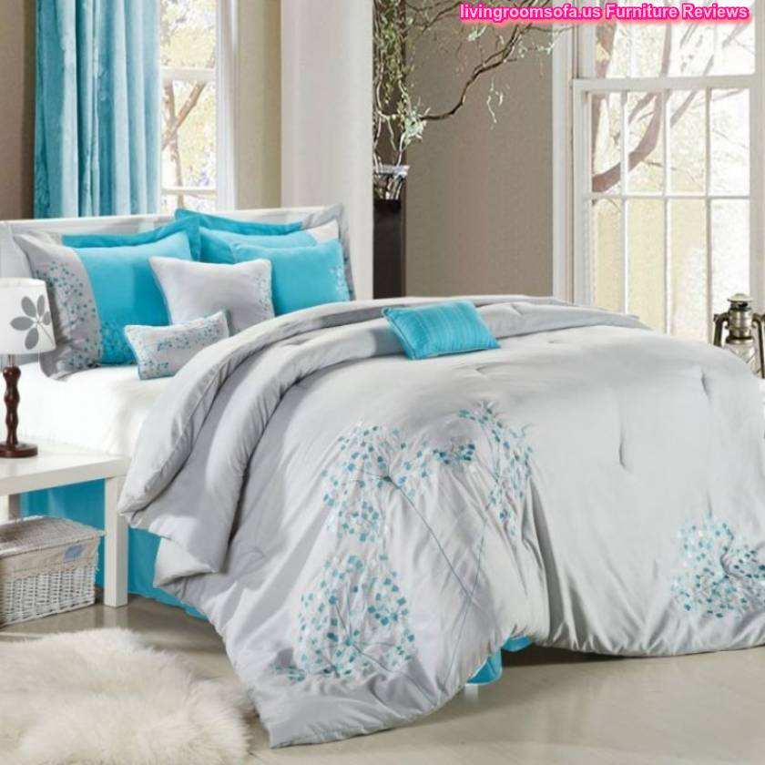 Wonderful Flower 12 Piece Grey Bed In A Bag