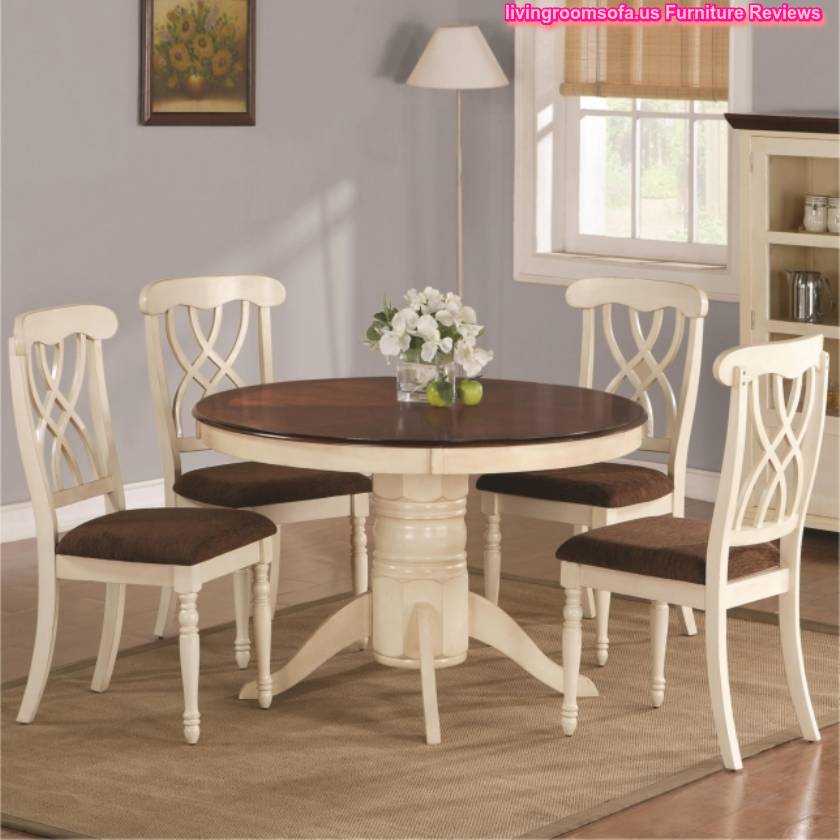  Wood Round Table And Chairs Casual Dining Room Furniture