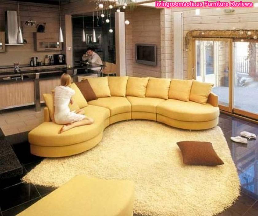 Yellow And Modern  Contemporary Fabric Sofas