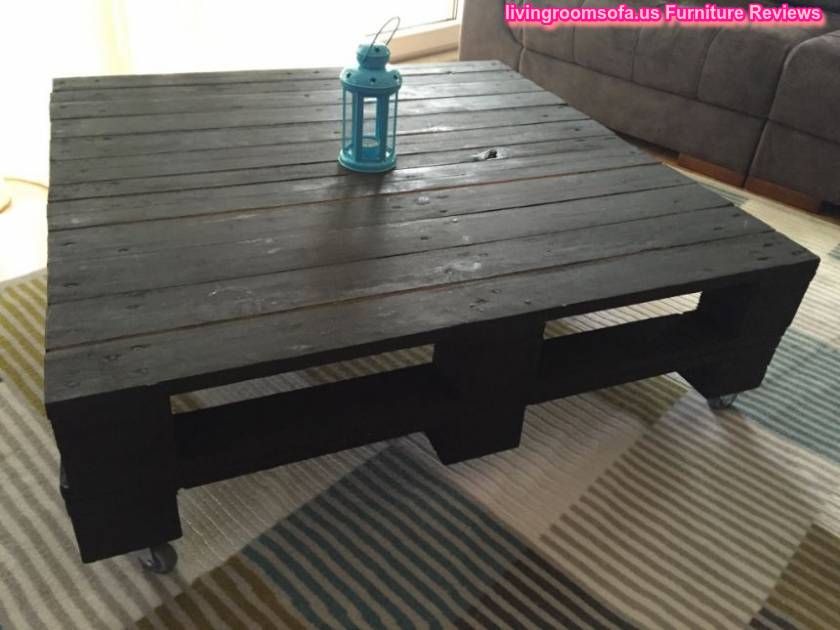  Antique Pallet Black Wood Coffee Table