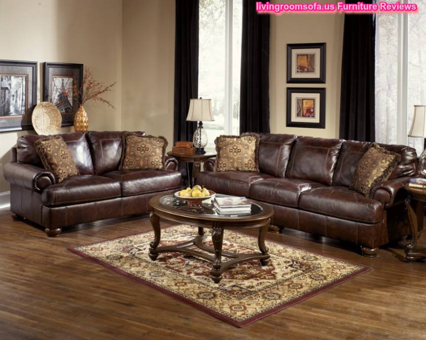  Ashley Furniture Axiom Leather Living Room Set