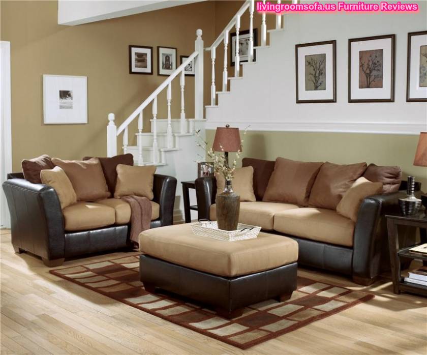 Ashley Living Room Furniture Sets Fabric Leather