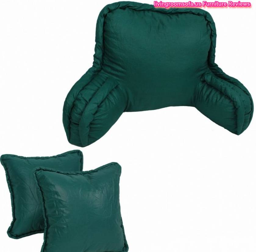  Bedrest Back Support And Corded Throw Pillows Set