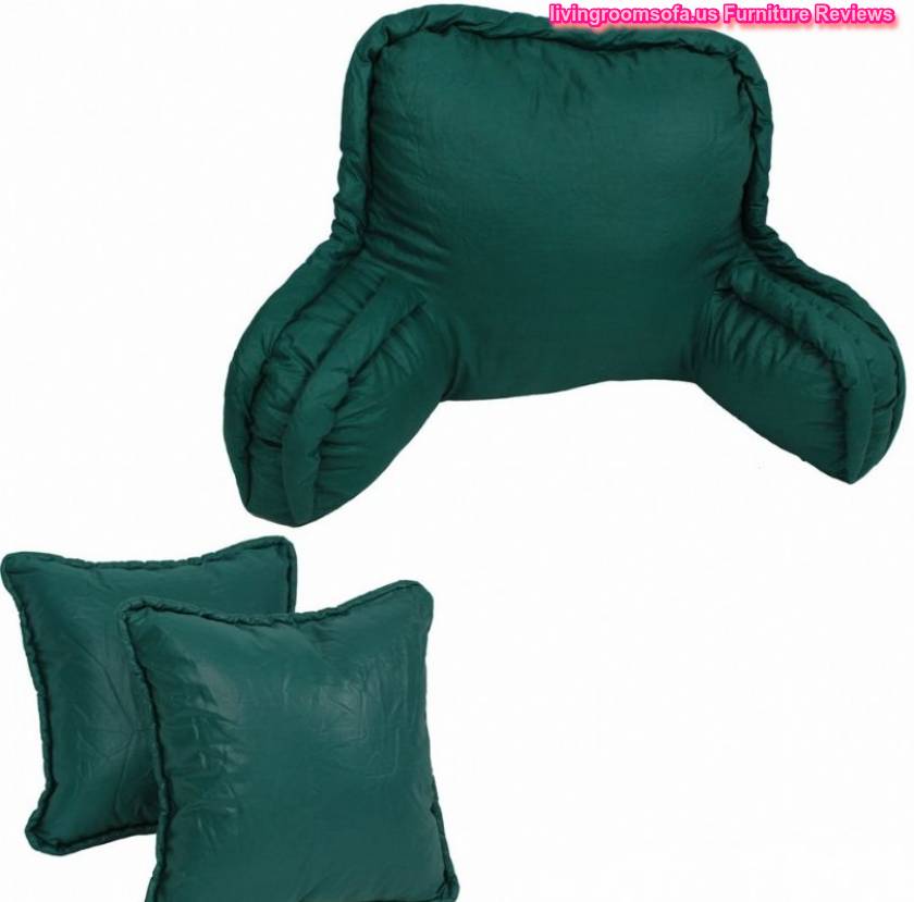 Bedrest Back Support And Corded Throw Pillows Set