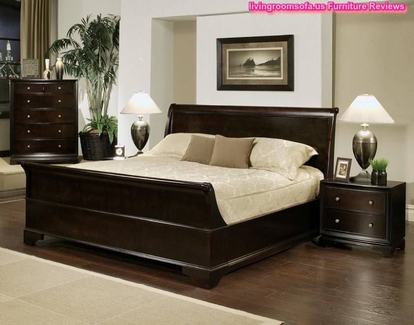  Bedroom Great Black Wooden Bed Frames With Cute Pillows
