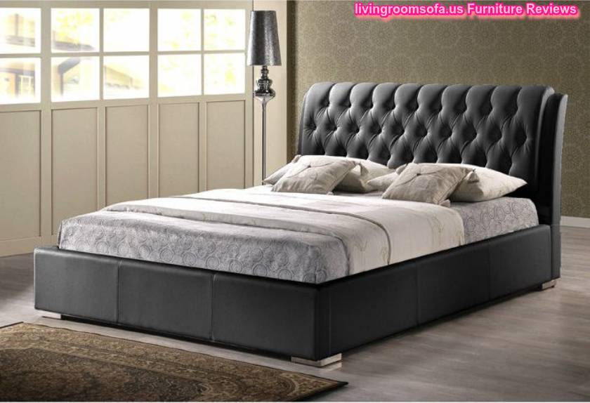  Black Color Letaher Sweet Bed Frame