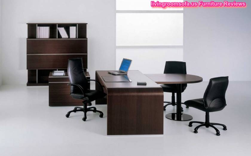 Black Modern Executive Office Furniture Concept