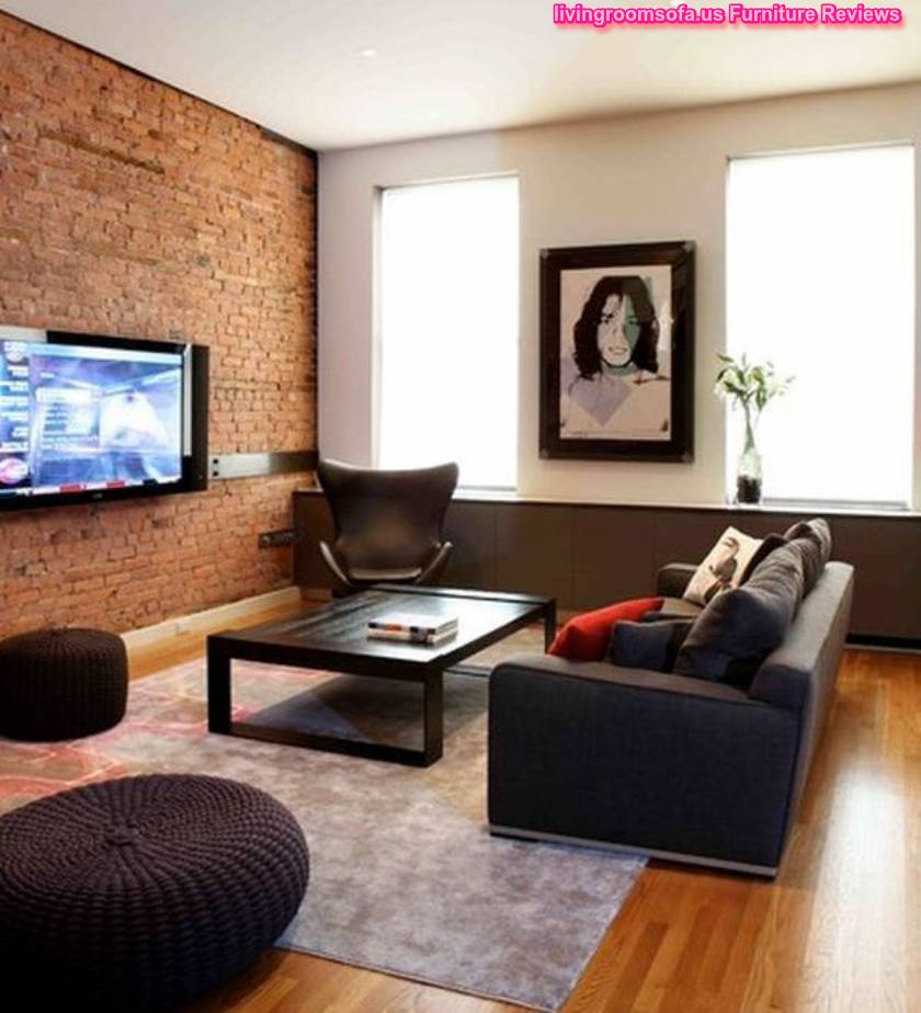 Brick Wall Living Room Tv Mounted