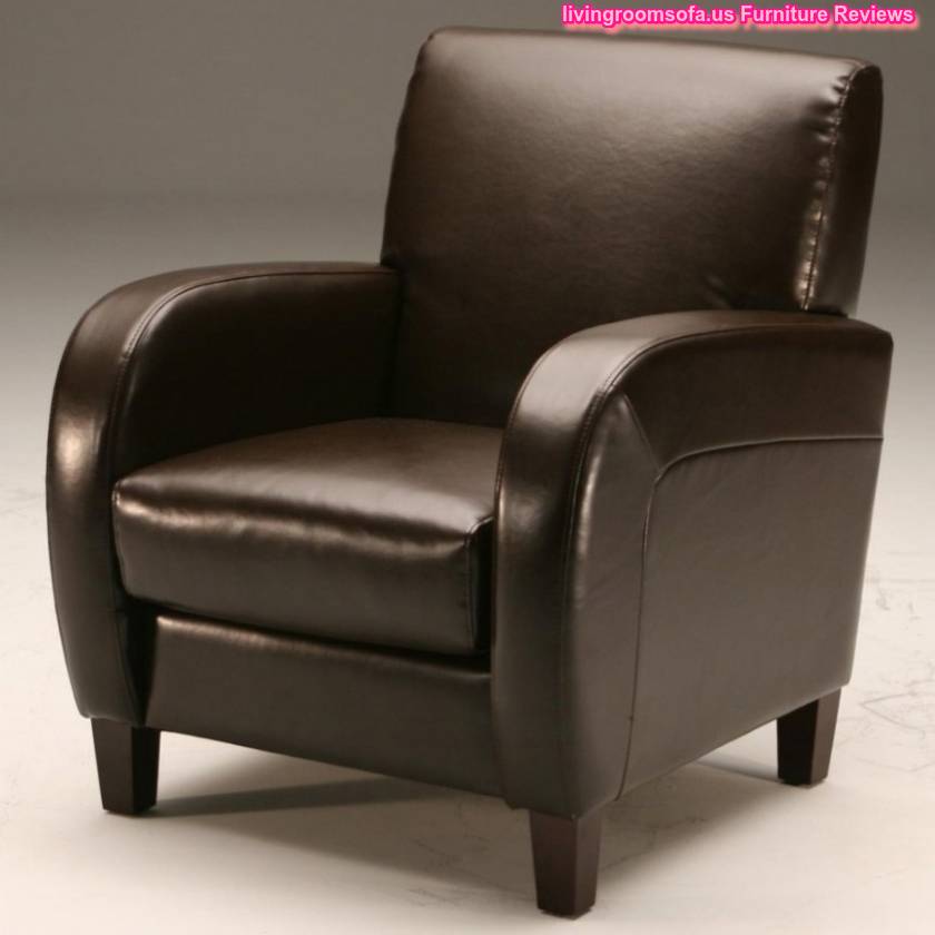  Brown Leather Accent Chair