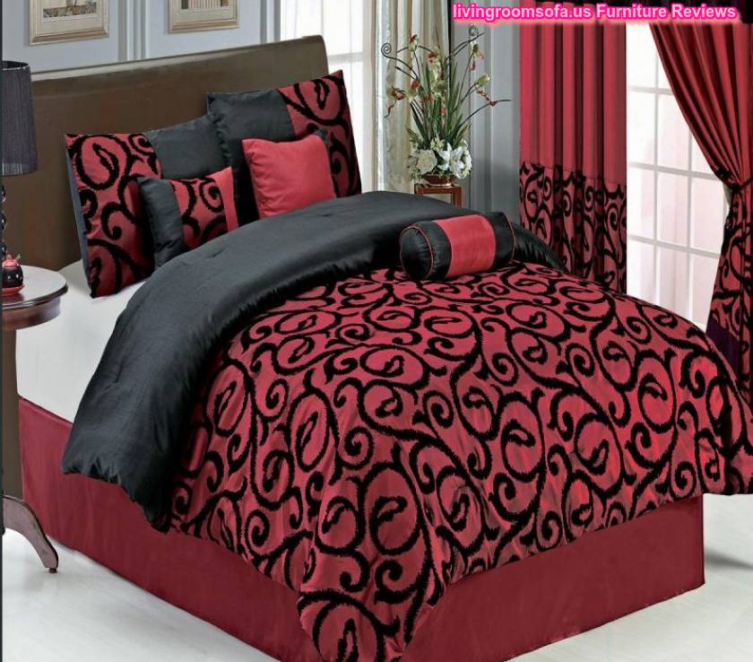  Candice Burgundy 11pcs Bed In A Bag