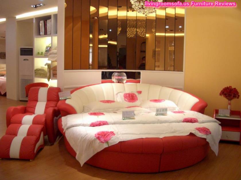 Circle Red And White Cool Bedroom Chairs