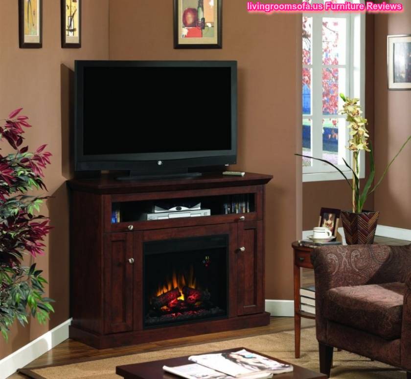 Classic Corner Electric Fireplace With Tv Stand Image