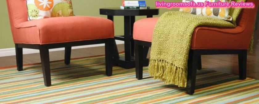  Colored Stripes Area Rugs For Living Room