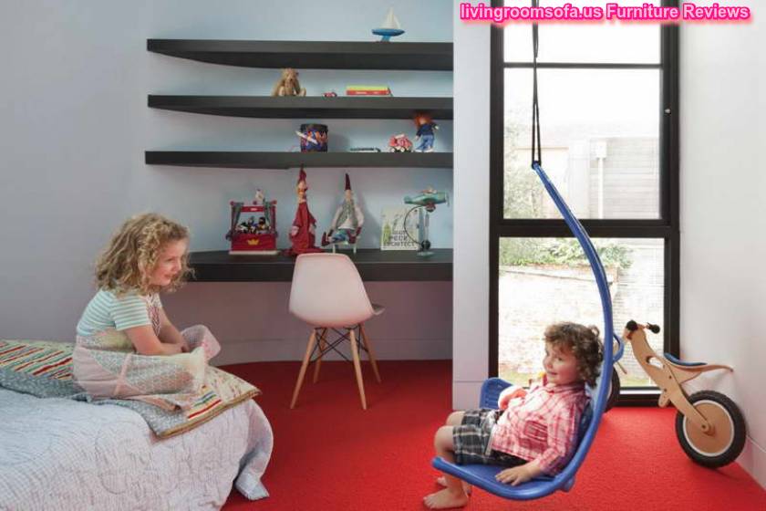 Contemporary Kids Furniture With Red Carpet