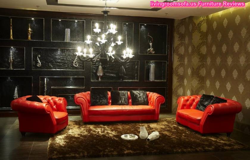 Contemporary Red Leather Living Room Inspiration Furniture Inspiration