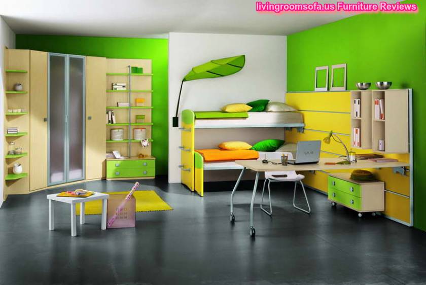 Contemporary Rug With Yellow Kids Furniture