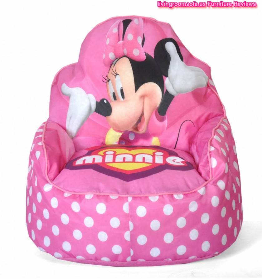 Cute Kids Room Chairs With Minnie Mouse Character And White Polka Dot Motifs Also Pink Background Color
