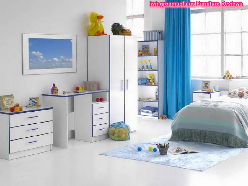 Fine Childrens Furniture With Blue Curtain