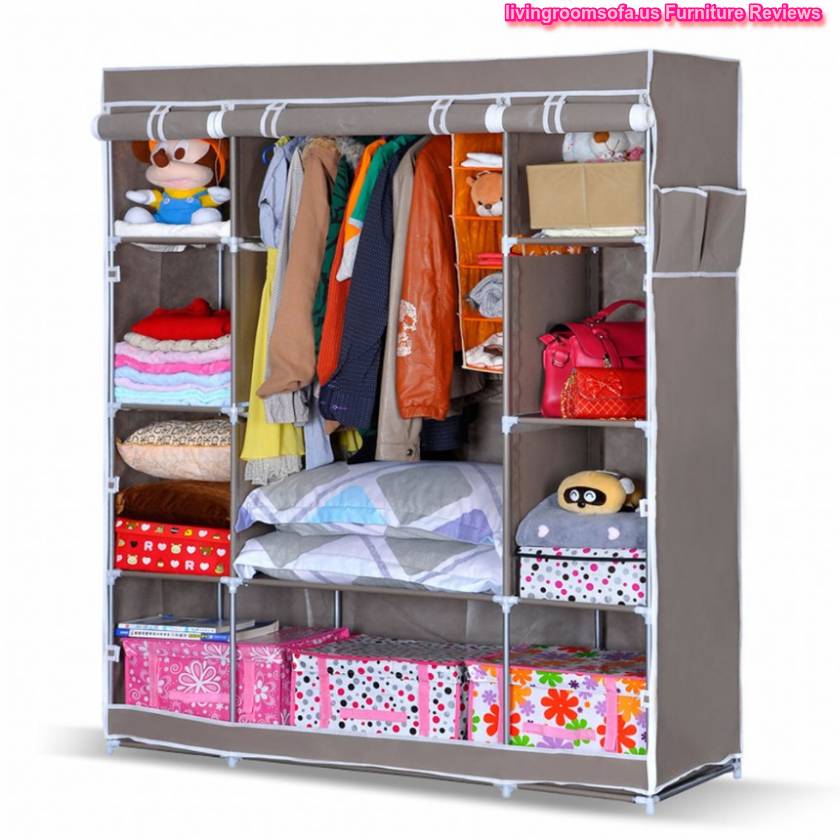  Folding Wardrobe Closet Clothes Storage Organizer Portable