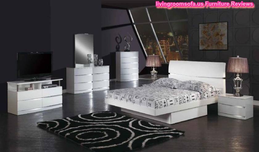  Italian Design Aurora White Global Bedroom Furniture