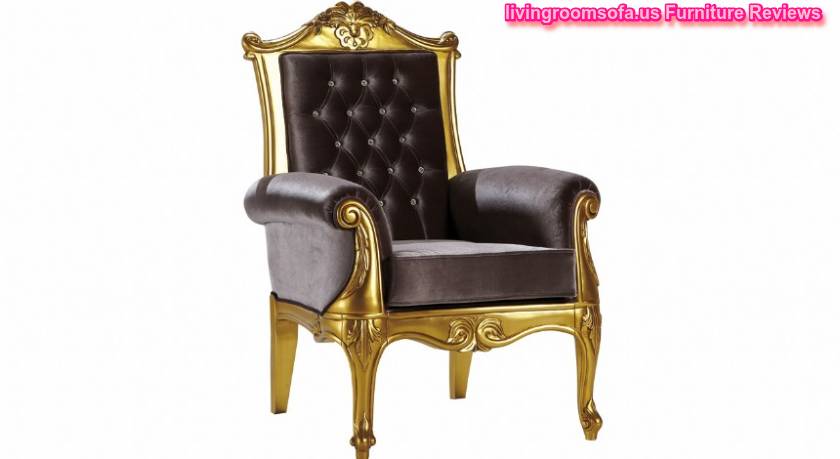 King Design Velvet And Brown Chairs For Living Room