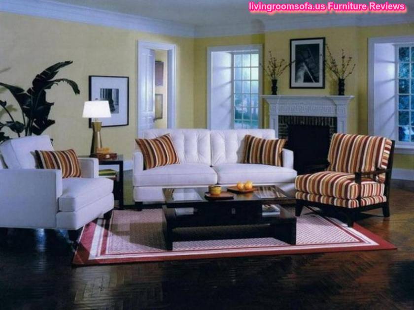 Living Room Accent Chairs And White Sofa